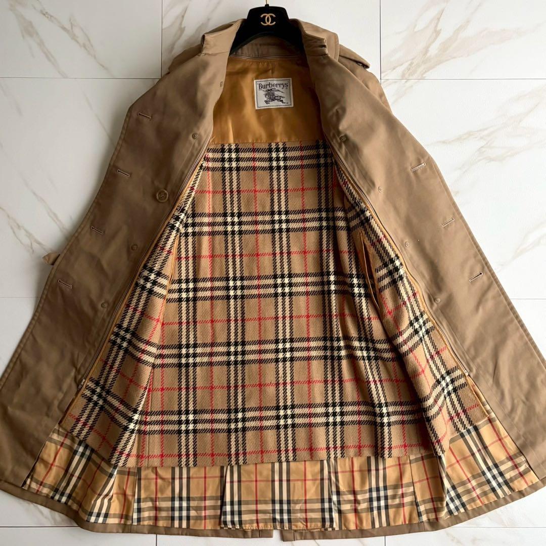 人気◆バーバリー ベルト ライナー付き トレンチコート ベージュ M
