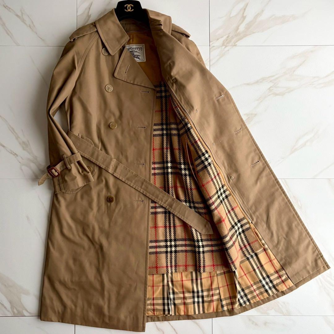 人気◆バーバリー ベルト ライナー付き トレンチコート ベージュ M