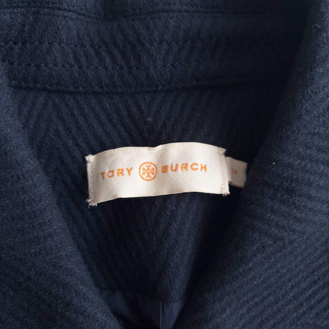 美品✨トリーバーチ ウールコート ネイビー 金ボタン ロング丈