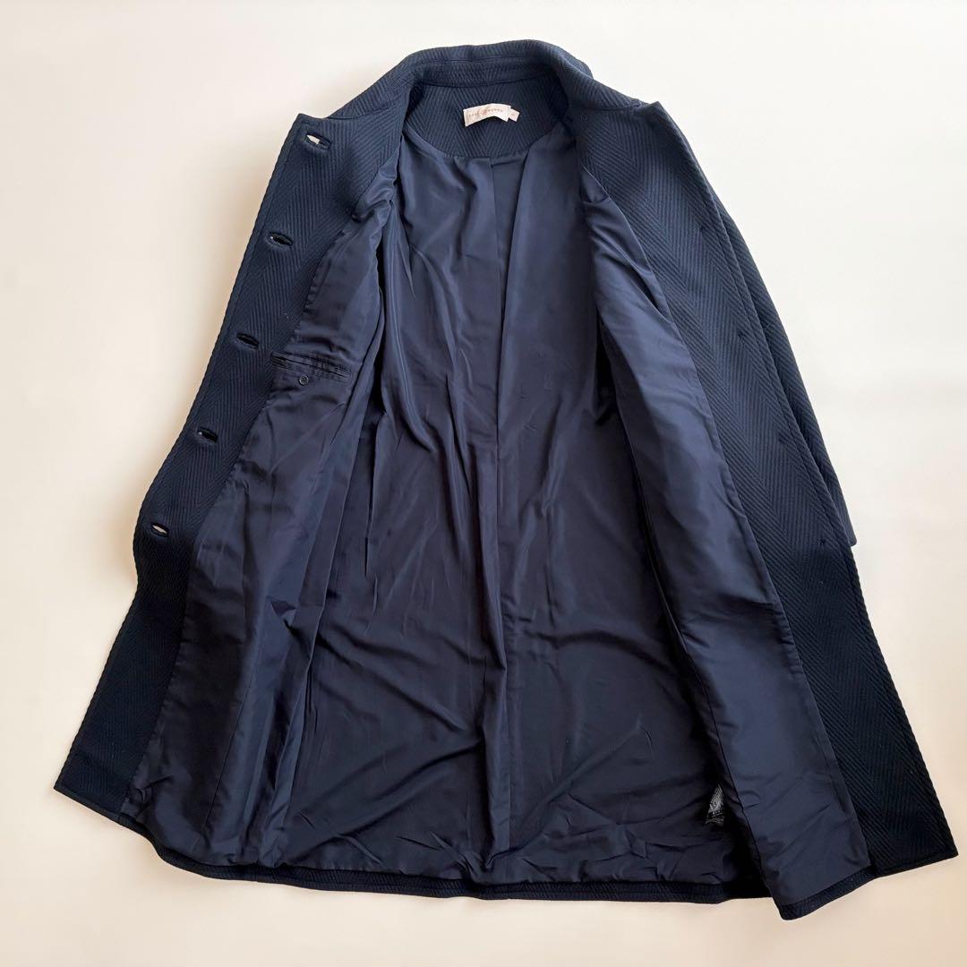 美品✨トリーバーチ ウールコート ネイビー 金ボタン ロング丈