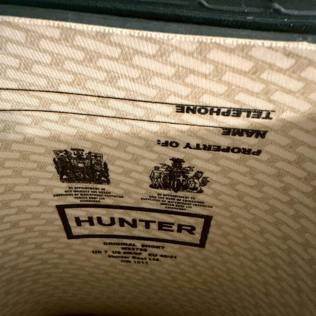 1回着用　HUNTER　長靴　レインブーツ　ハンター　uk7　40　41　美品