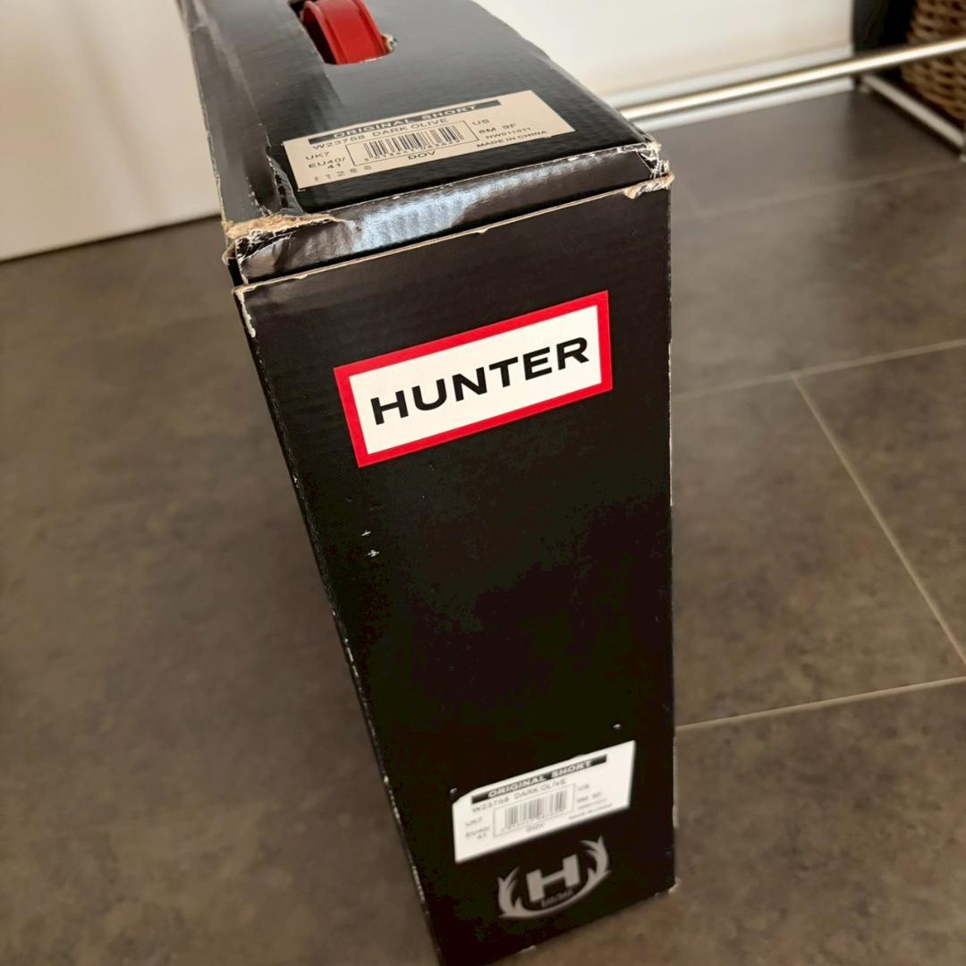 1回着用　HUNTER　長靴　レインブーツ　ハンター　uk7　40　41　美品