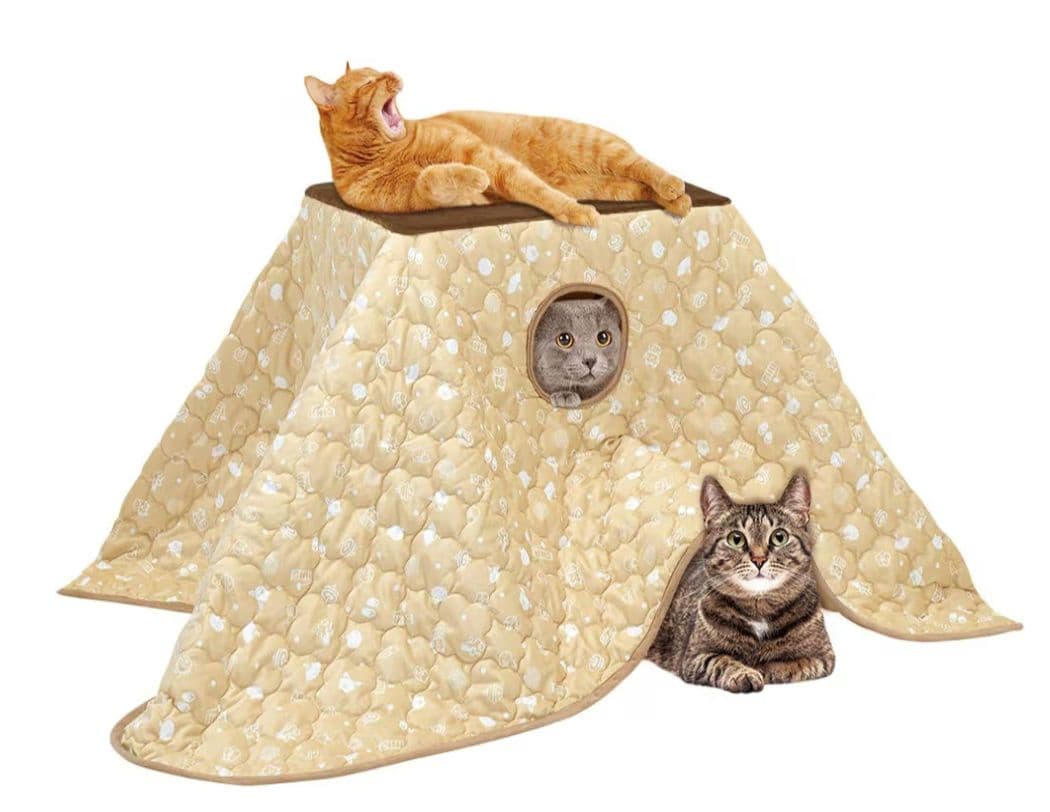 新品定価17800円マルカン 遠赤外線にゃんこの和みこたつ 2段