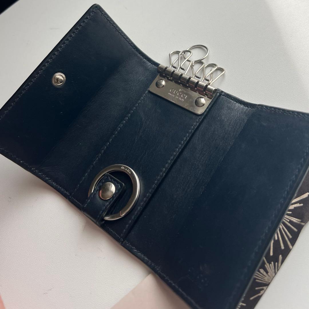 389 極上美品 GUCCI グッチ シマ キーケース