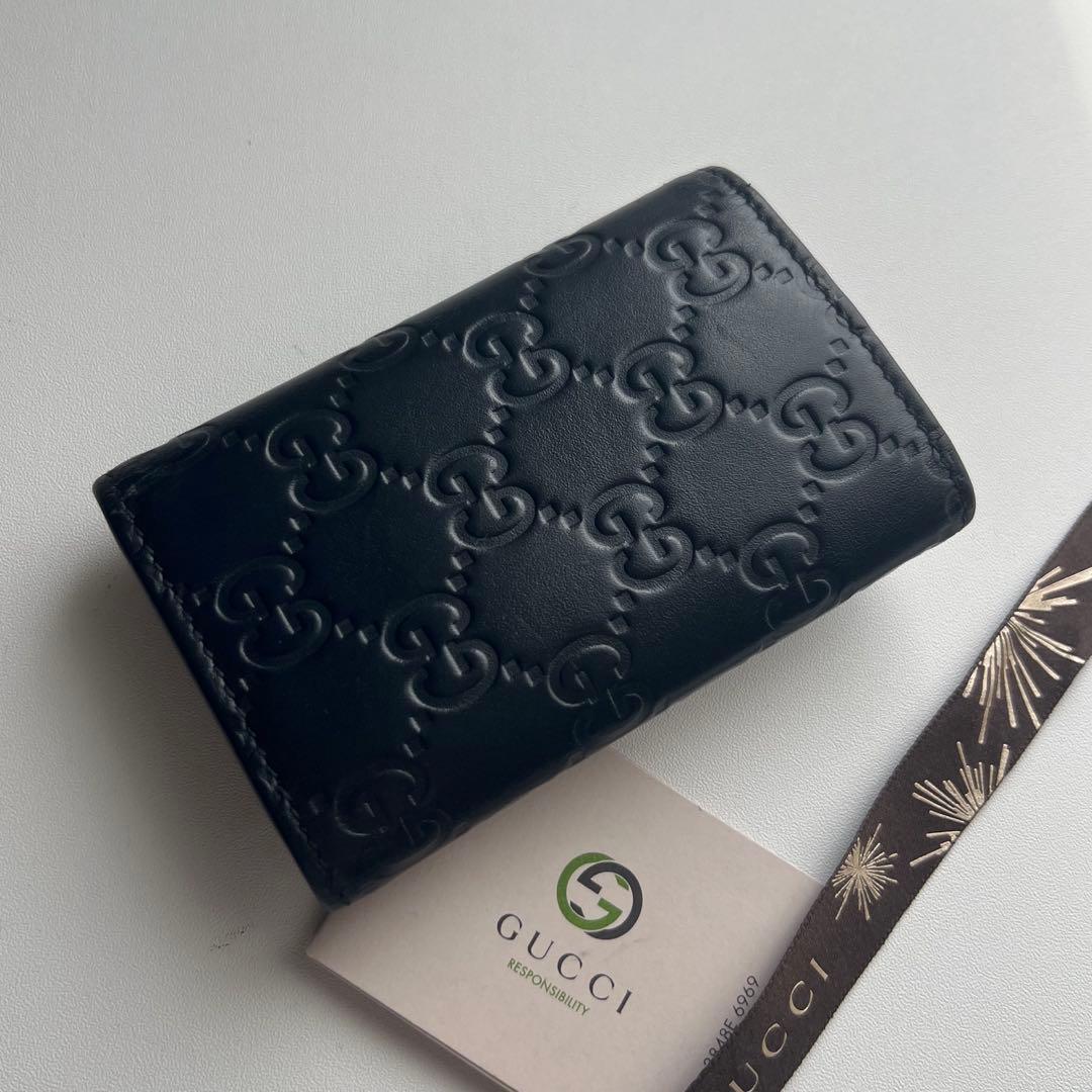 389 極上美品 GUCCI グッチ シマ キーケース