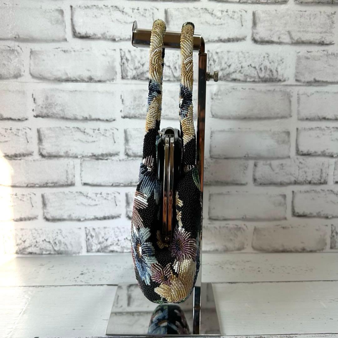 ビーズバック レトロ 花柄 和装 洋装 小物 ハンドバッグ 総柄 フォーマル