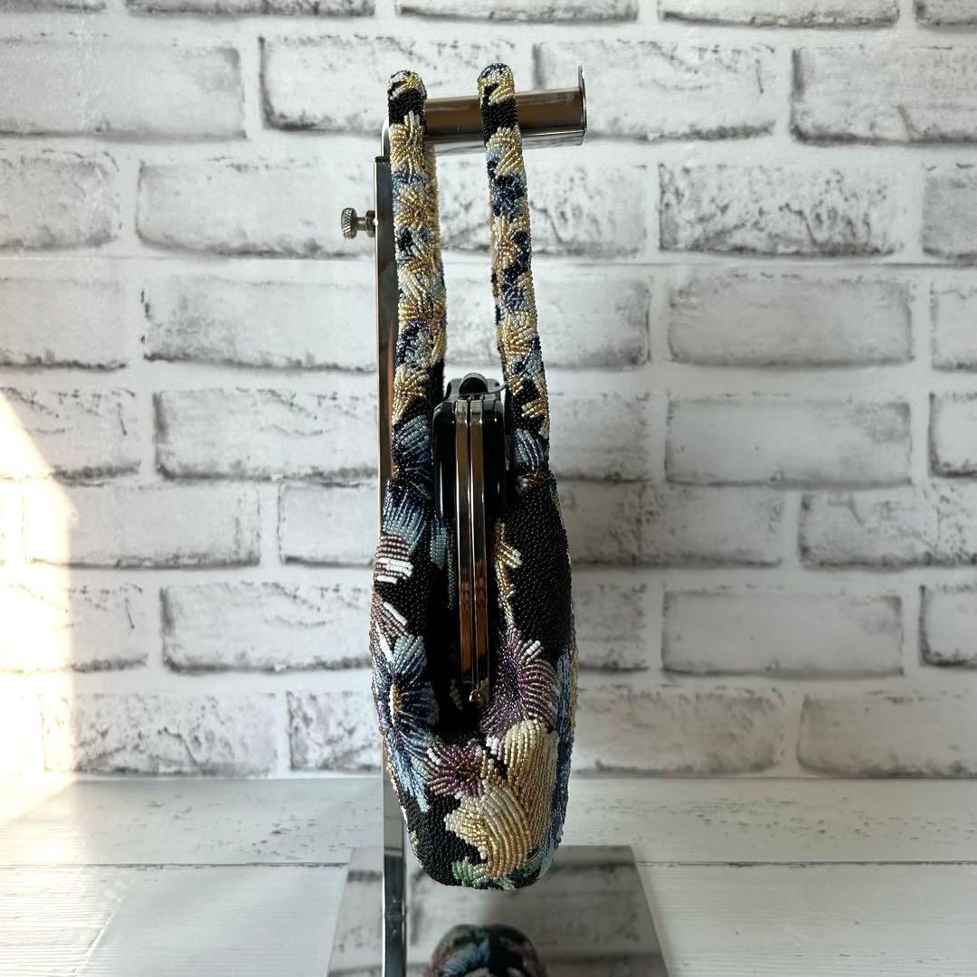 ビーズバック レトロ 花柄 和装 洋装 小物 ハンドバッグ 総柄 フォーマル