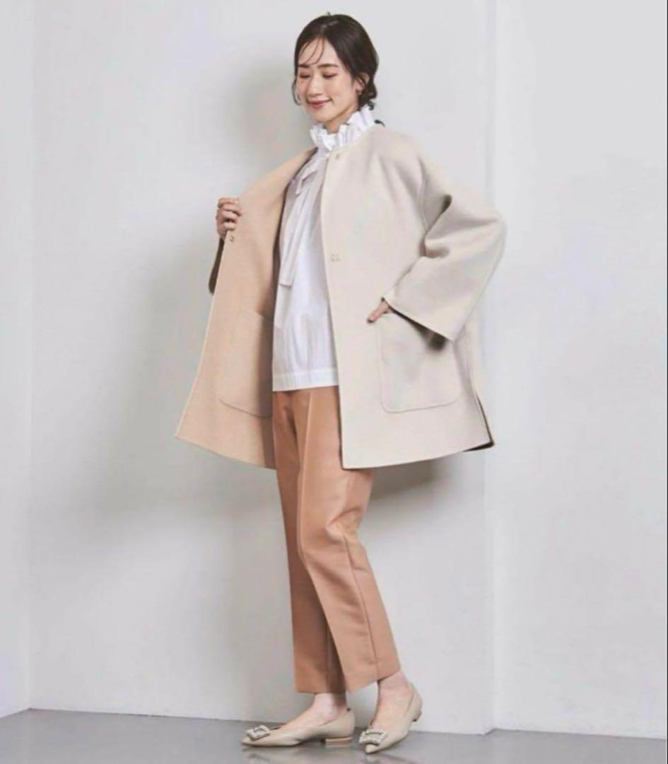 ユナイテッドアローズ　バイカラーミドルコート