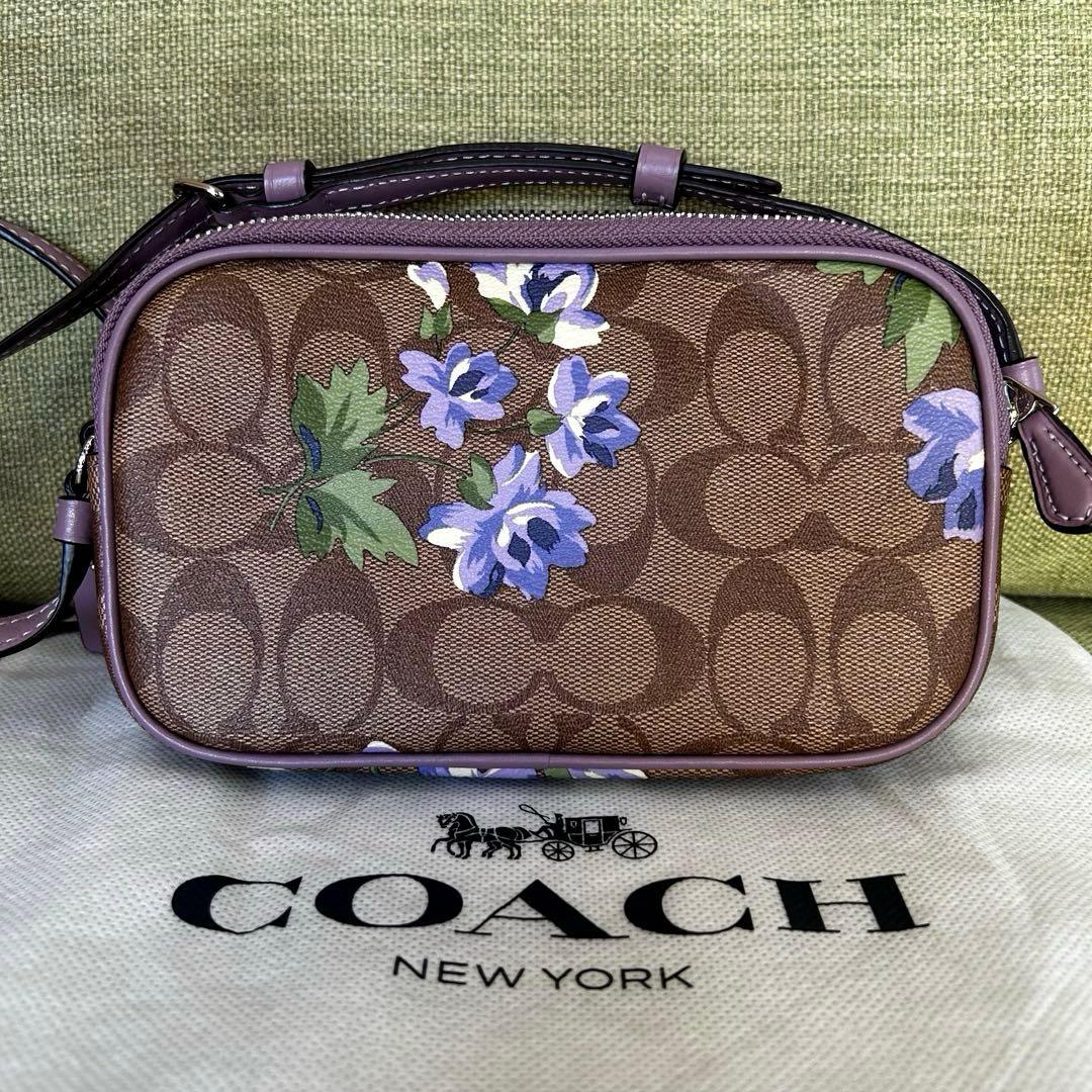 未使用　COACH コーチ　ショルダーバッグ　スマホショルダー　ミニバッグ　本革