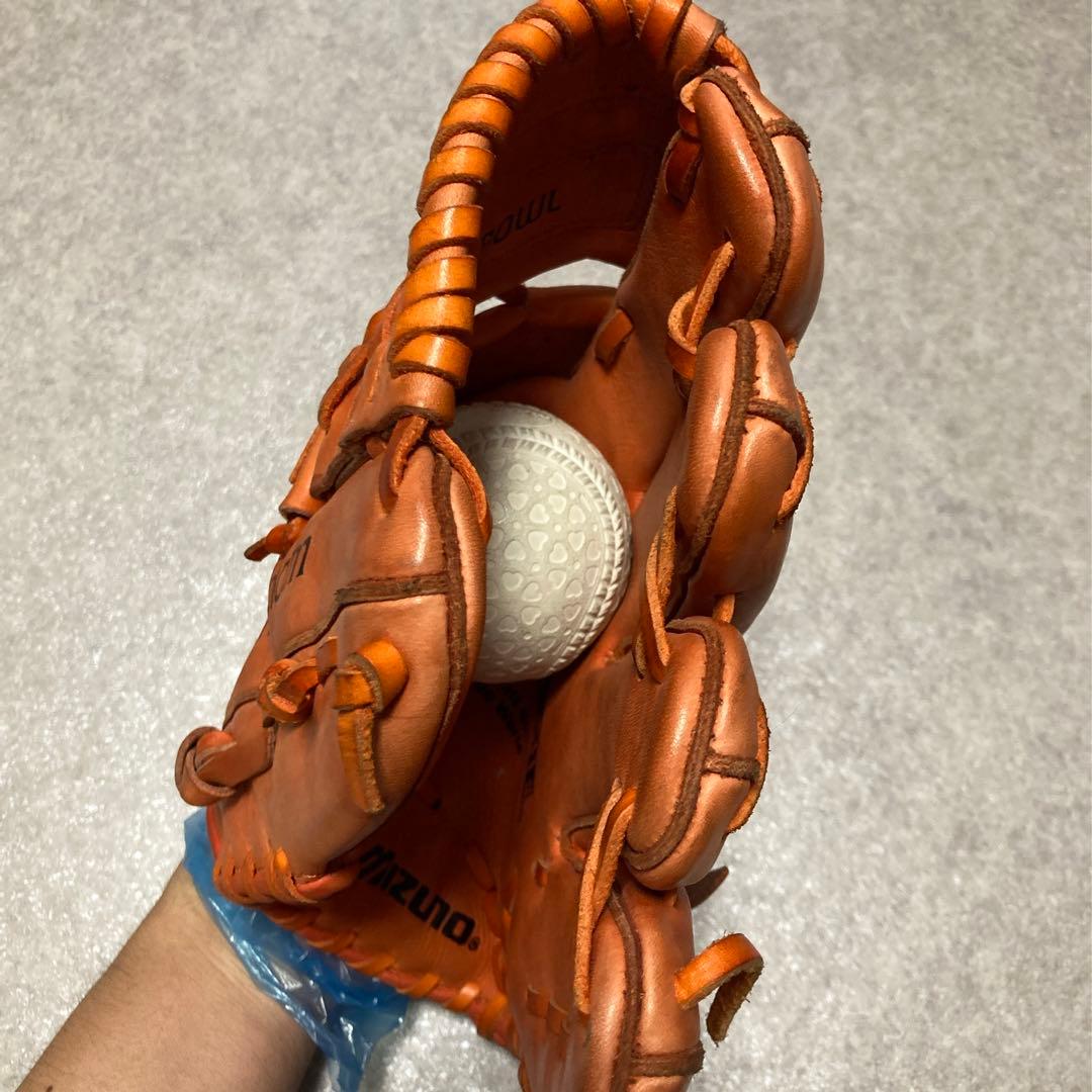 幻の 赤ビュー ミズノ 一般 大人用 軟式 野球 グローブ グラブ