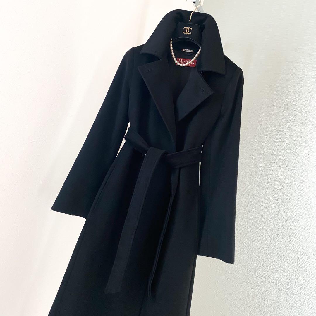 ★美品★マックスマーラ MaxMara Studio ブラック コート★