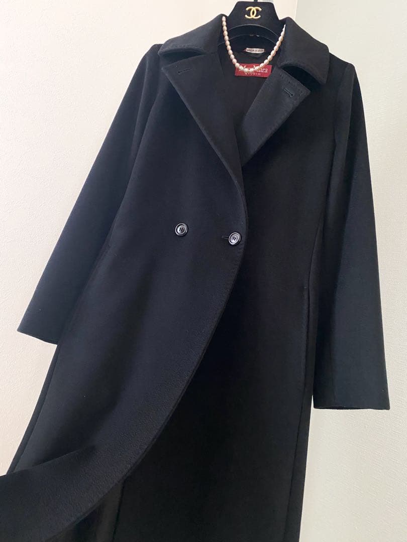 ★美品★マックスマーラ MaxMara Studio ブラック コート★