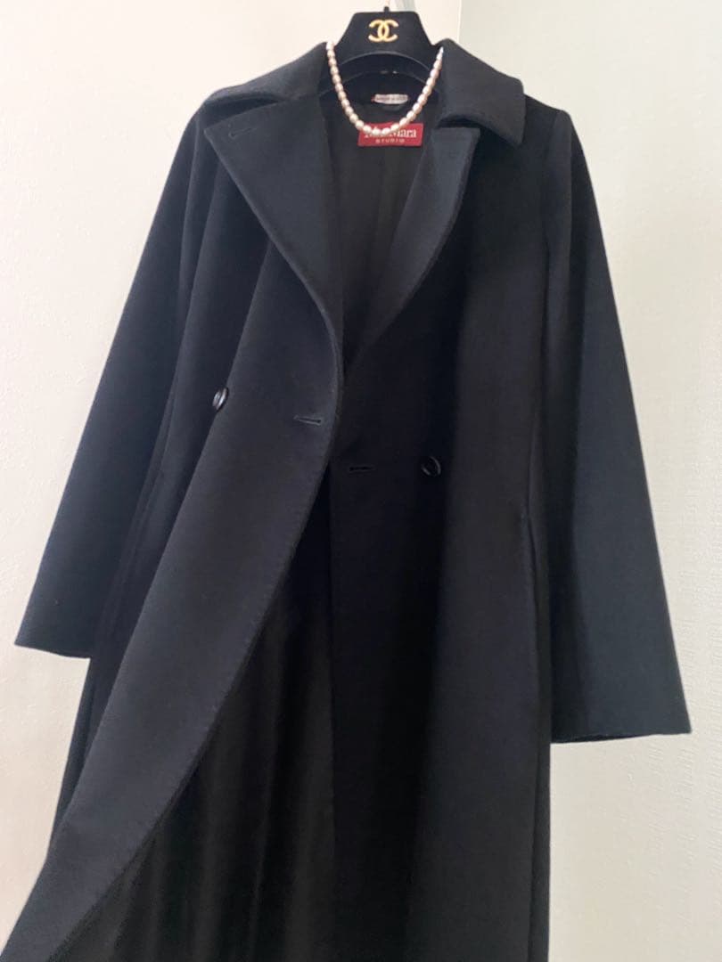 ★美品★マックスマーラ MaxMara Studio ブラック コート★