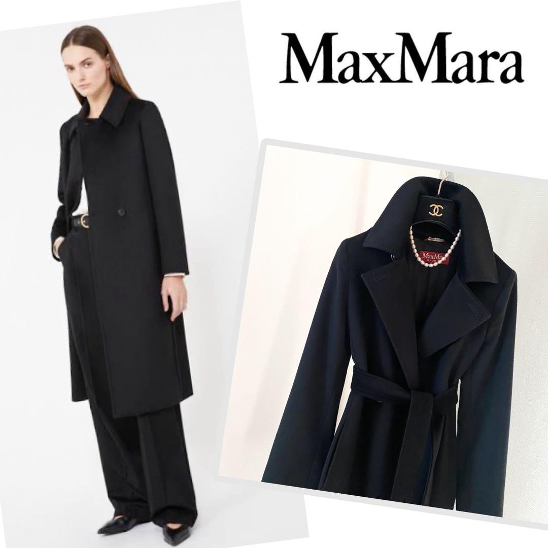 ★美品★マックスマーラ MaxMara Studio ブラック コート★