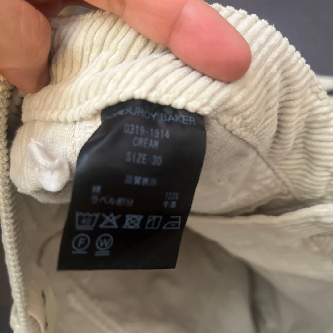 新品未使用　shishikui corduroy baker cream