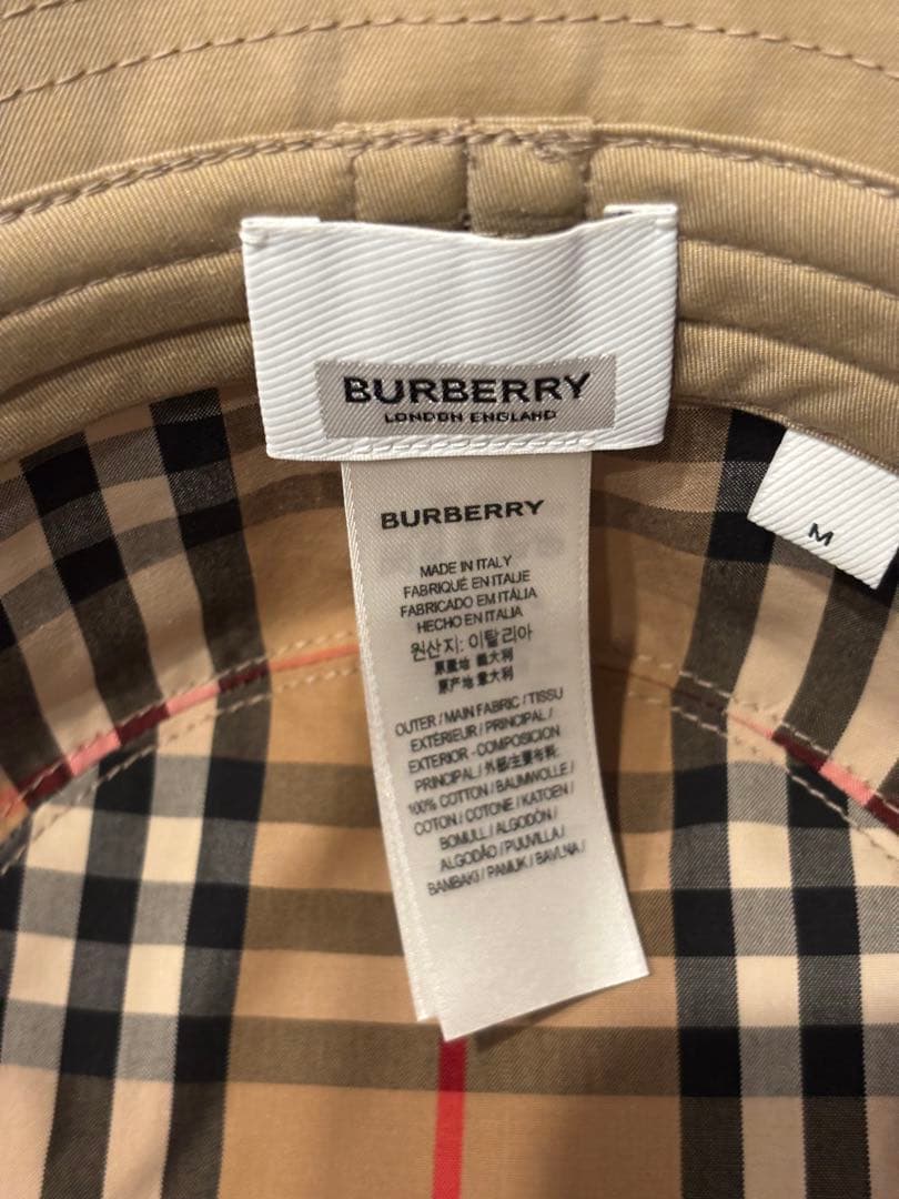 【美品・正規品】バーバリー BURBERRY バケットハット M ヴィンテージ