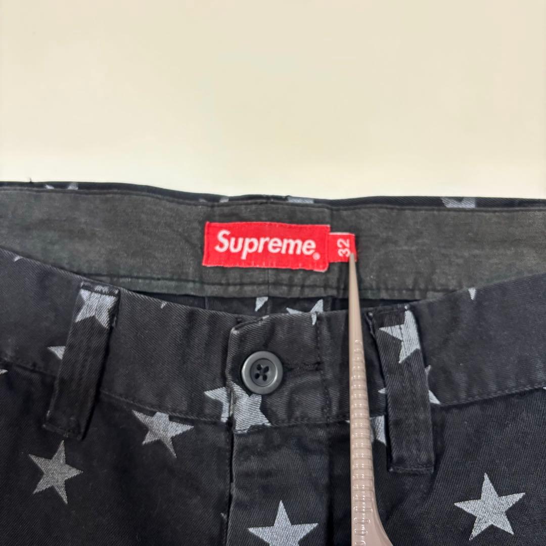g*l様 supreme チノパン　ブラック　星　スター　ピンナップ　ガール　ワ