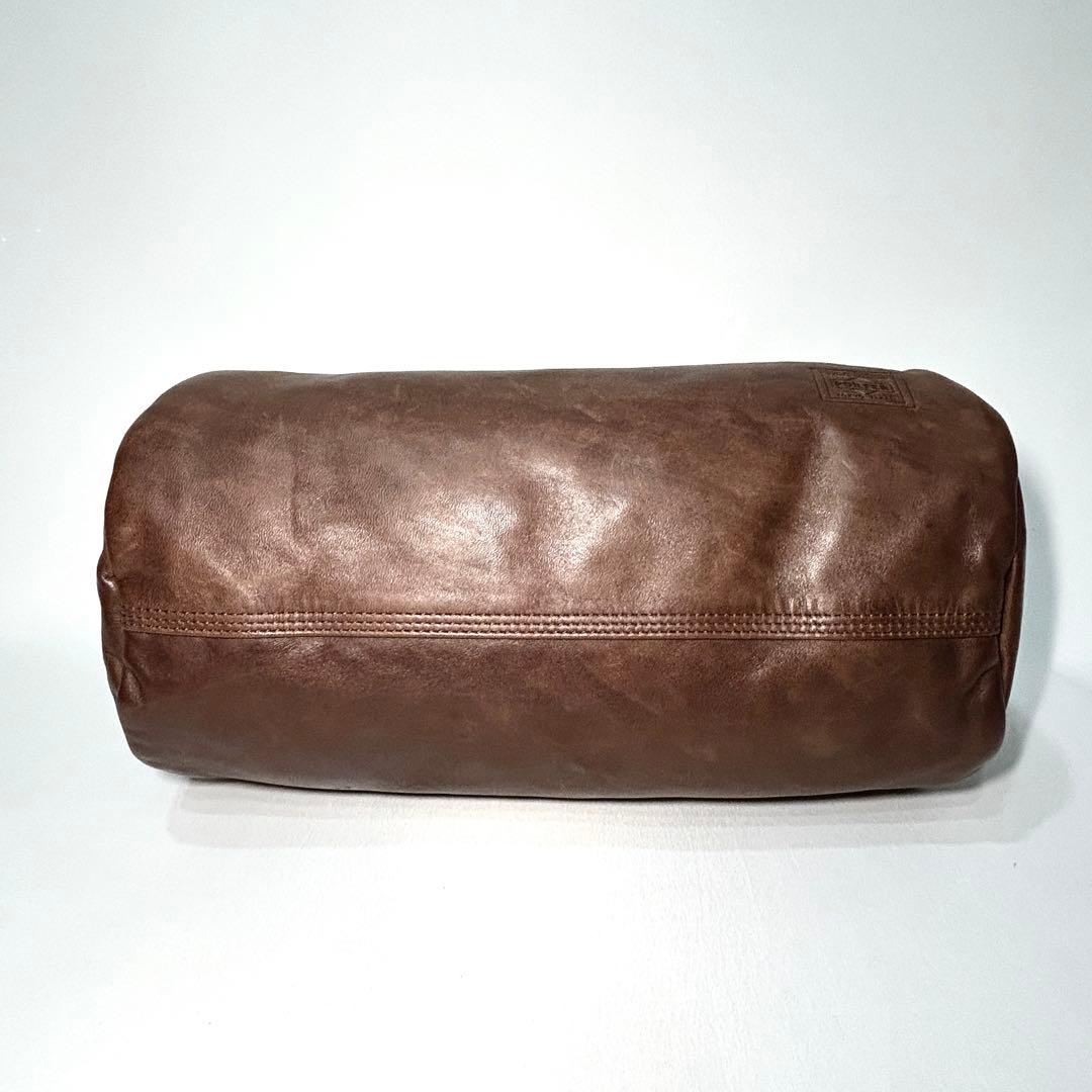 美品✨PORTER ポーター フランク 2WAY レザー ボストンバッグ S 茶