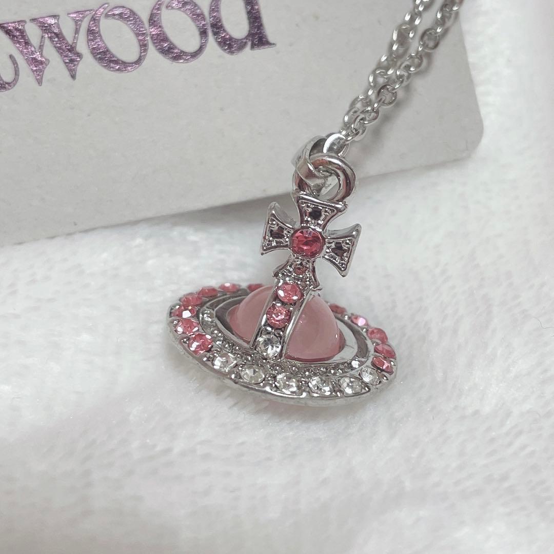 ヴィヴィアンウエストウッド タイニーオーブネックレス ピンク