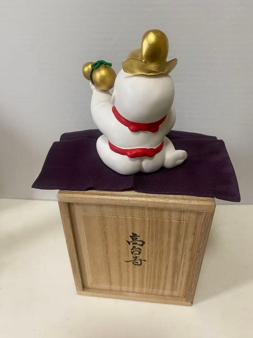 御所人形、京都 島田耕園工房作、陶製、木箱付