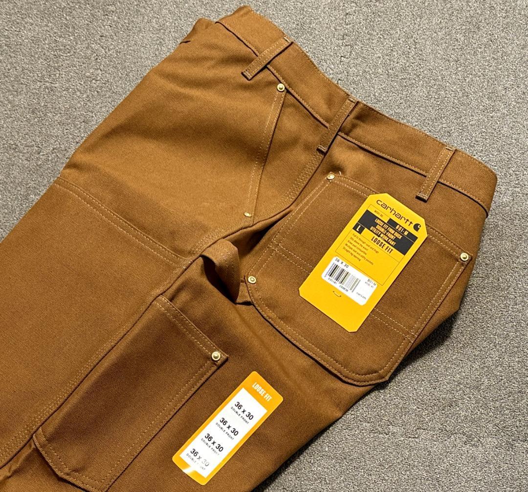 新品 カーハート 米国製 B01フィルムダック ダブルニー パンツ W36L30