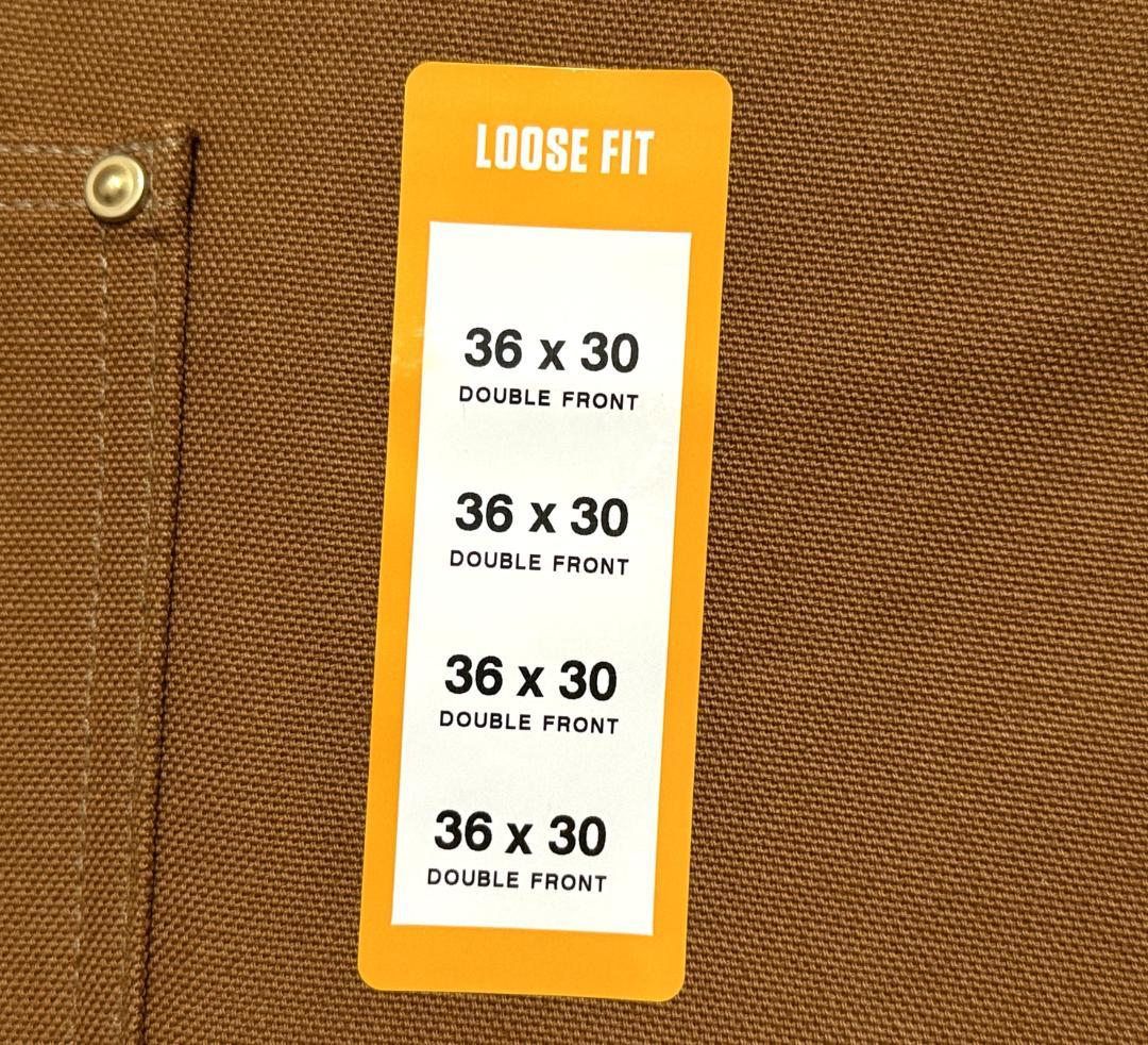 新品 カーハート 米国製 B01フィルムダック ダブルニー パンツ W36L30