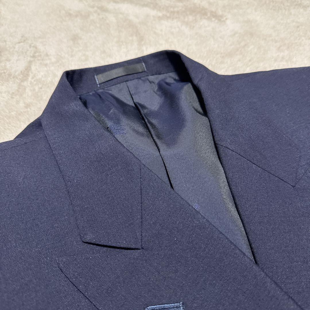 《希少》BURBERRYS 紺ブレ 金ボタン AB6 XL相当 モヘア混