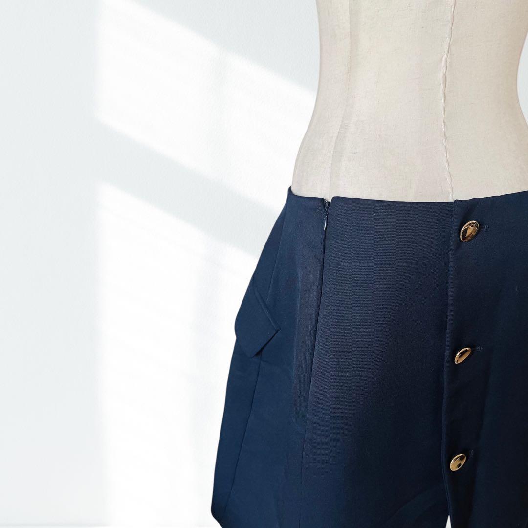 新品15万！MERYLL ROGGE 金ボタン テーラード スカート 紺 42