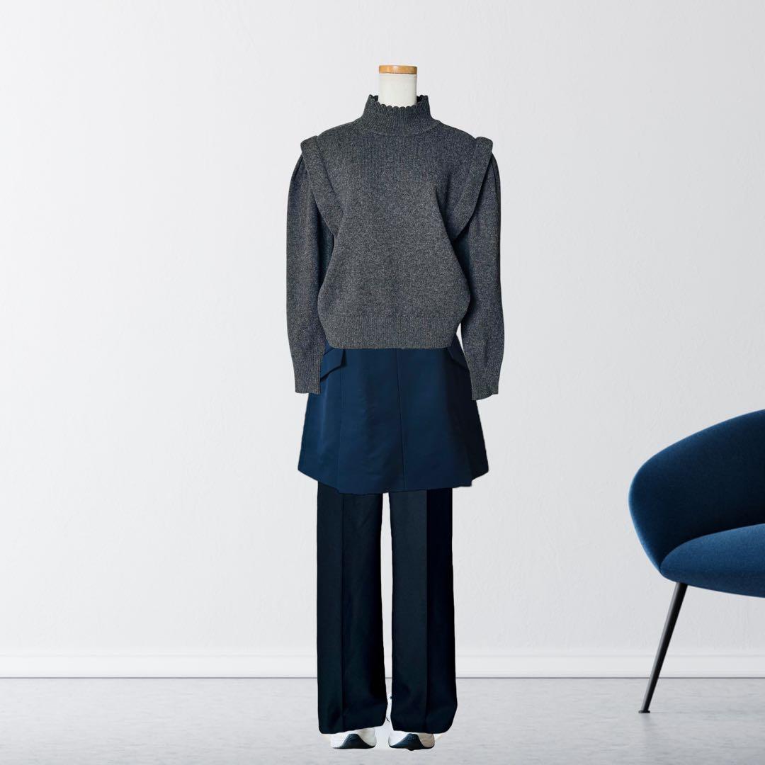 新品15万！MERYLL ROGGE 金ボタン テーラード スカート 紺 42