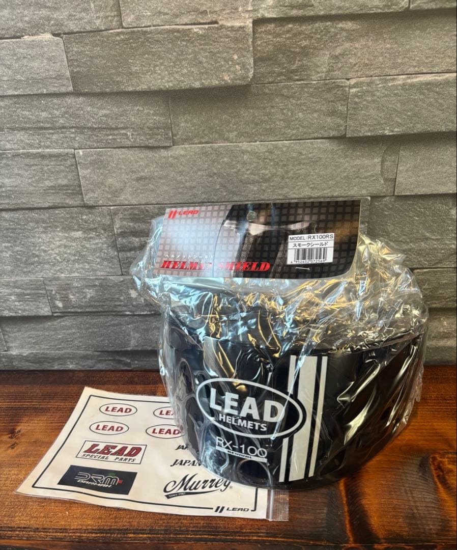 LEAD フルフェイス ホワイト RX-100R スモークシールド付き。 族ヘル