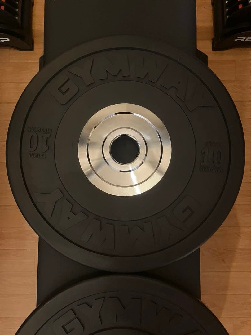 GYMWAY ジムウェイ 10㎏×2枚セット 薄型トレーニングバンパープレート