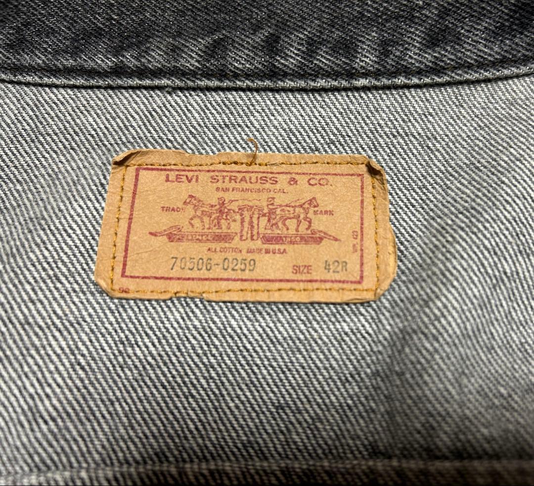 80s Levi’s 70506 0259 先染め　ブラック