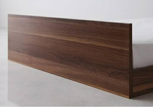 セミダブル シンプルデザイン フロアベッド ローベッド ウォルナットブラウン