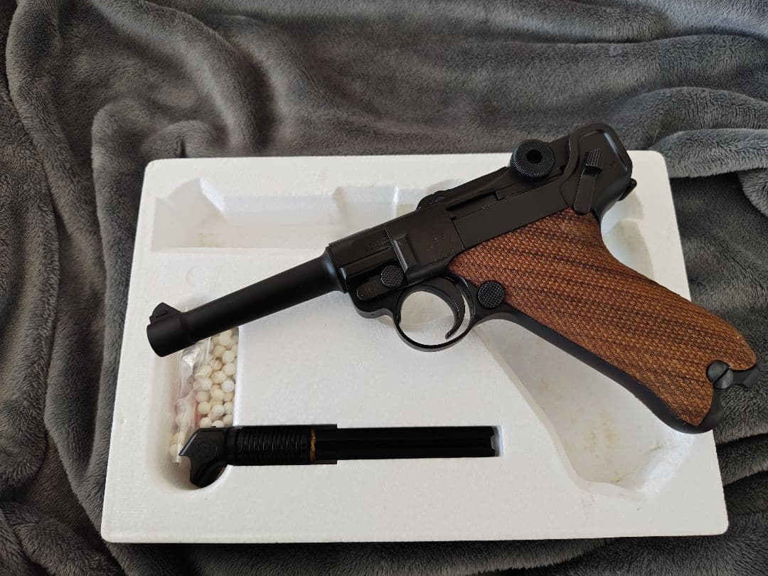 TANAKA LUGER P08 4inch HW ガスブロ マグ無 木グリ