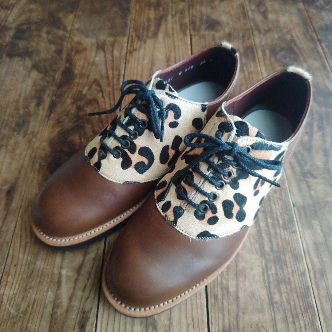 REGAL レオパード サドルシューズ