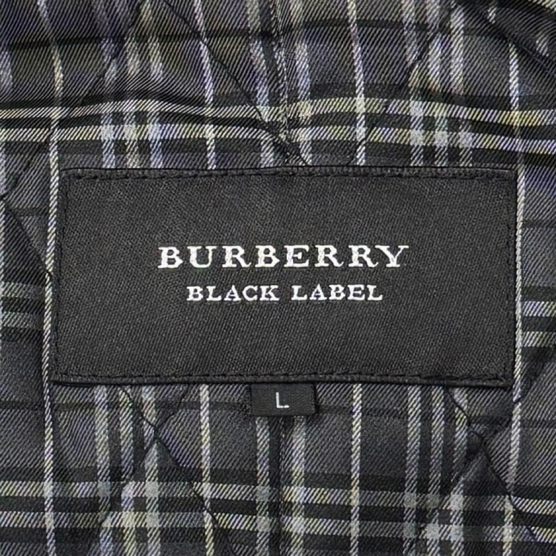 美品♡L♡バーバリー ノバチェック ホースロゴ 切り替えレザー ダッフルコート