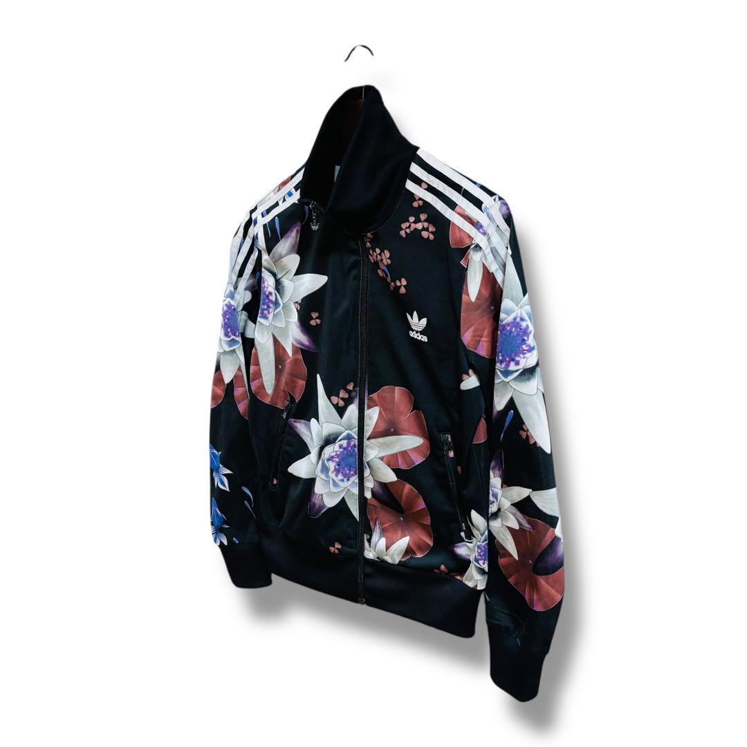 adidas トラックジャケット 花柄ジャージ レディース XL トレフォイル