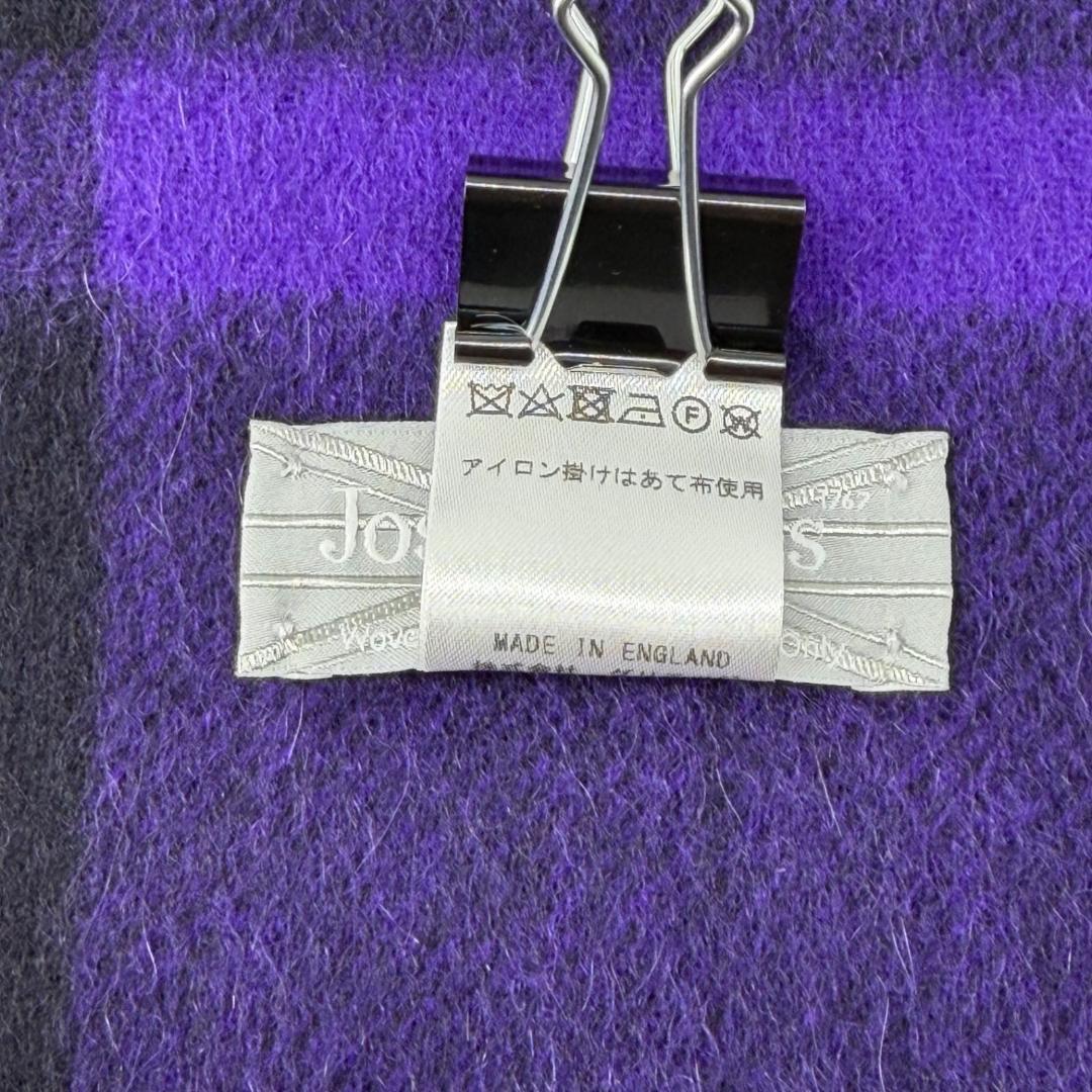 17079✨希少色✨ジョシュアエリス カシミヤ100% 大判ストール パープル