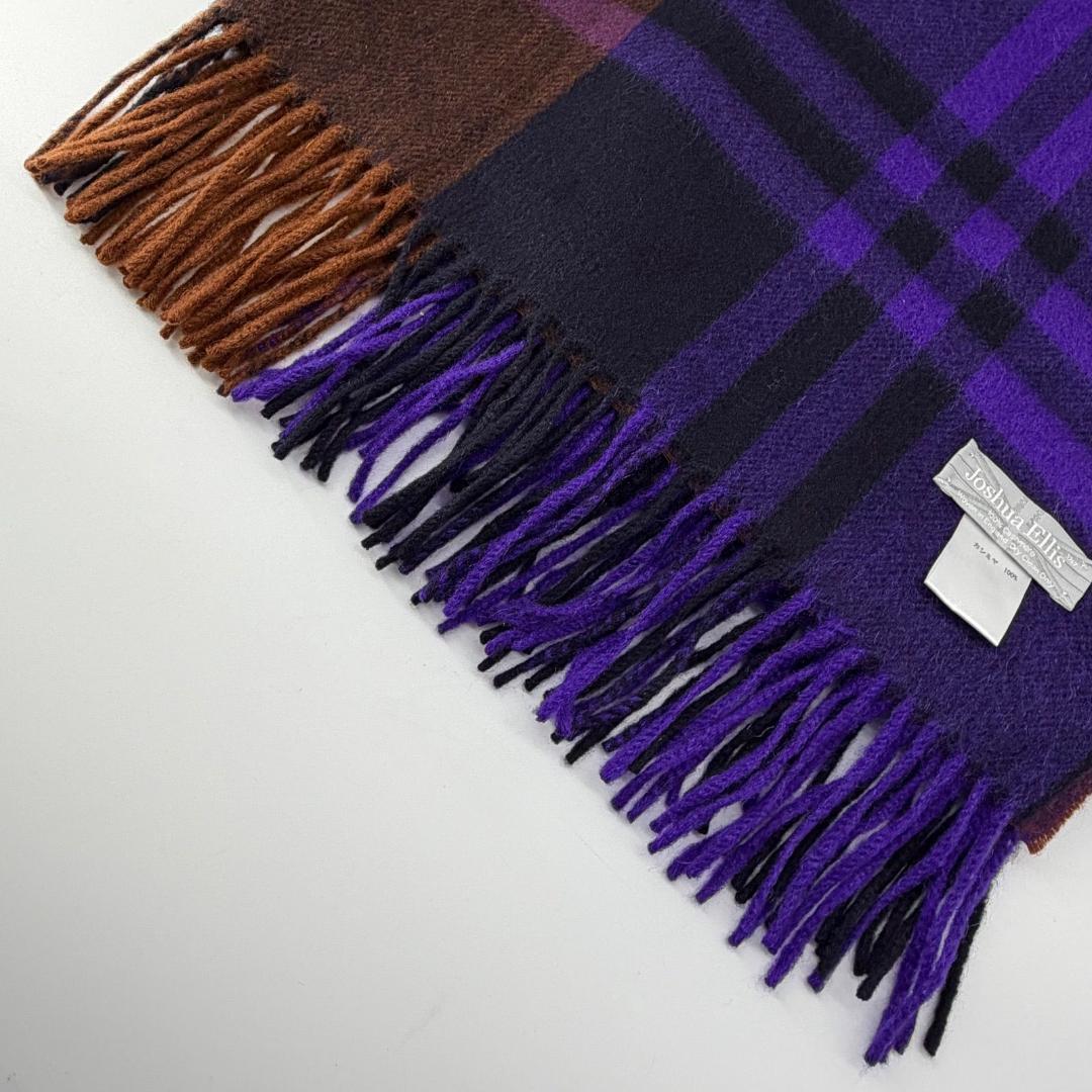 17079✨希少色✨ジョシュアエリス カシミヤ100% 大判ストール パープル