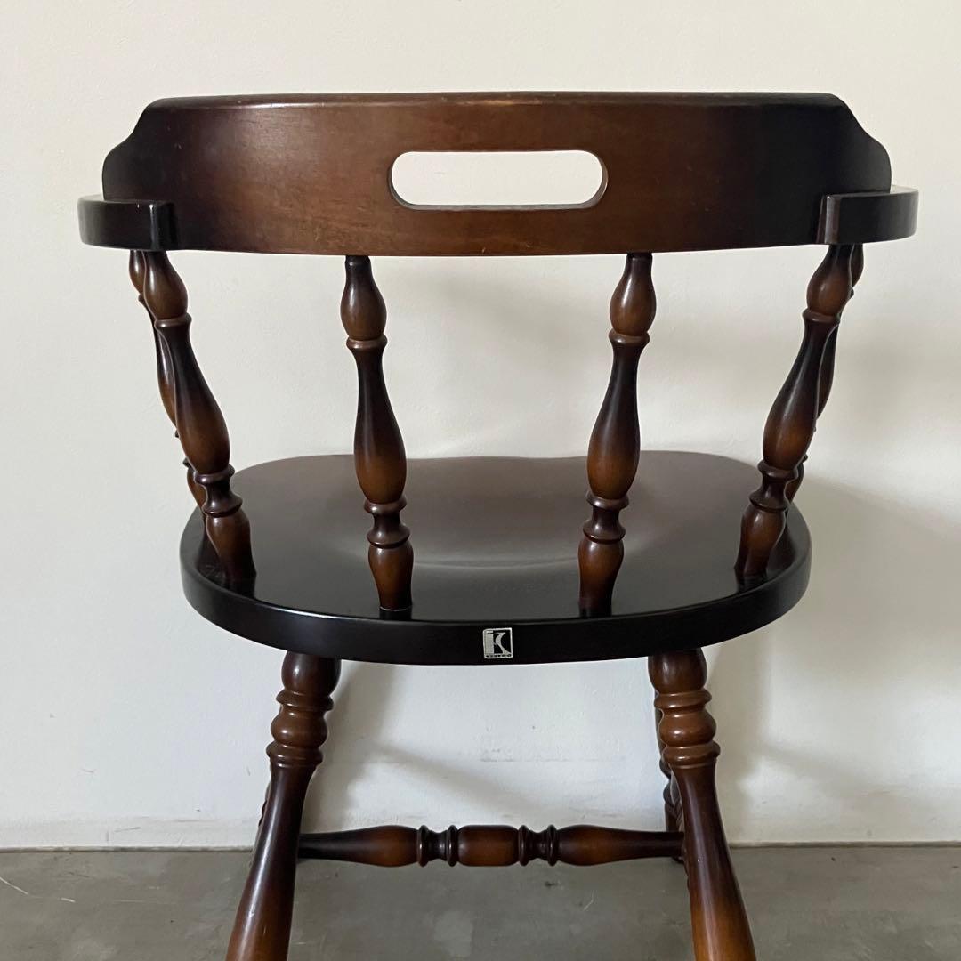 レトロ　アンティーク　古家具　古道具　キツツキ　飛騨産業　アームチェア　椅子