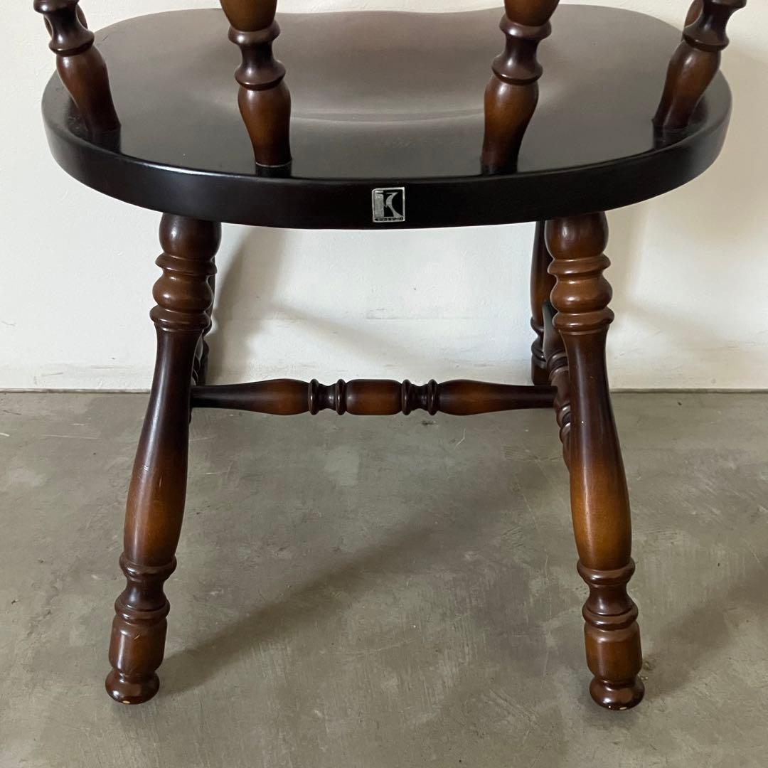 レトロ　アンティーク　古家具　古道具　キツツキ　飛騨産業　アームチェア　椅子