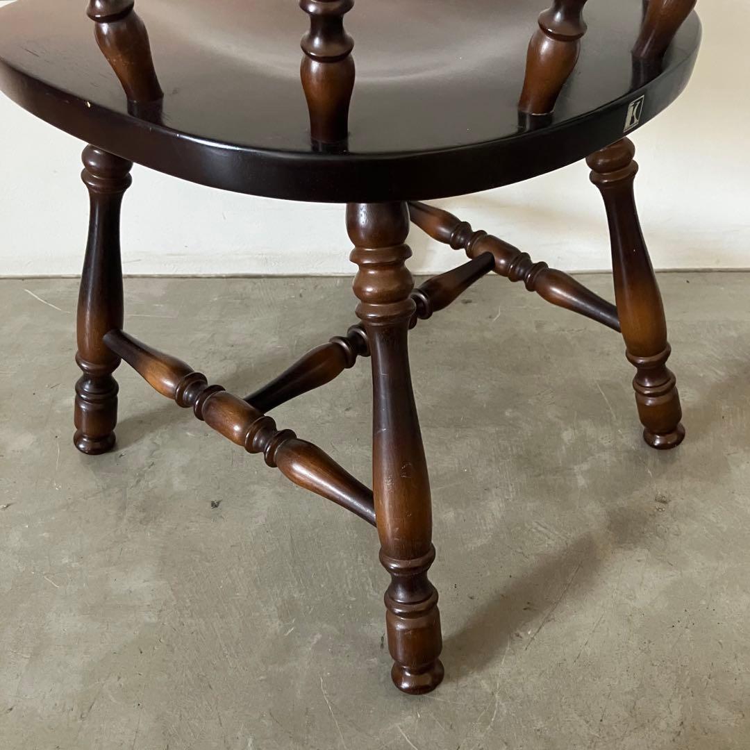 レトロ　アンティーク　古家具　古道具　キツツキ　飛騨産業　アームチェア　椅子