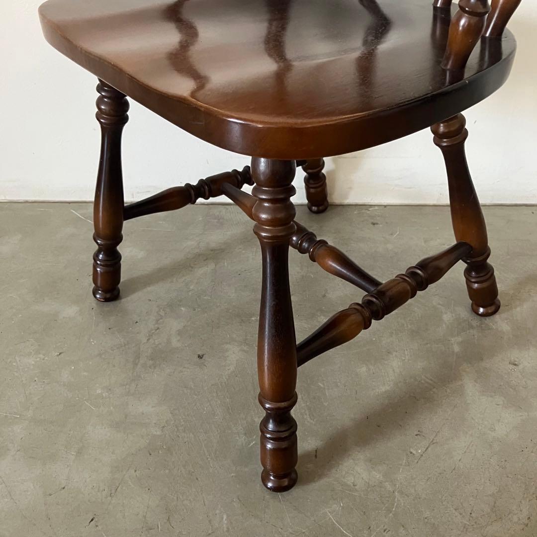 レトロ　アンティーク　古家具　古道具　キツツキ　飛騨産業　アームチェア　椅子