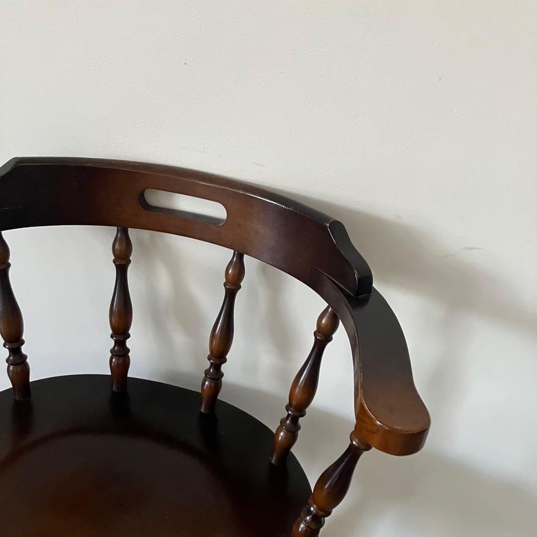 レトロ　アンティーク　古家具　古道具　キツツキ　飛騨産業　アームチェア　椅子