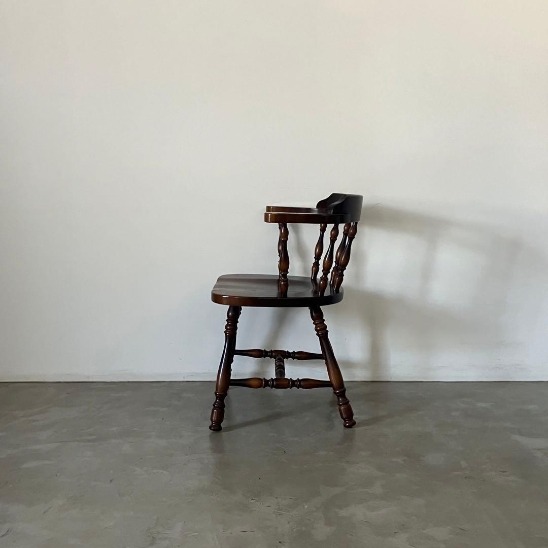 レトロ　アンティーク　古家具　古道具　キツツキ　飛騨産業　アームチェア　椅子