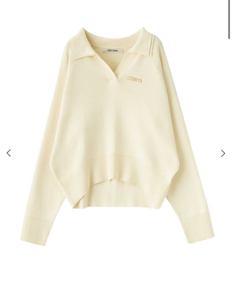 新品未使用　ココディール　cocodeal Wカラースキッパーニットプルオーバー