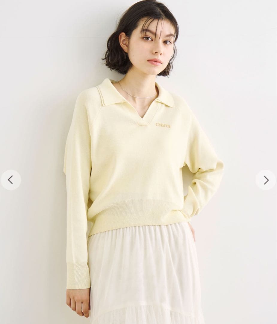 新品未使用　ココディール　cocodeal Wカラースキッパーニットプルオーバー