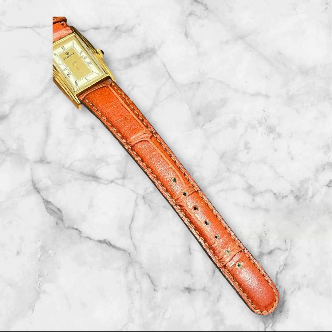 FABERGÉ ファベルジェ 腕時計 ヴィンテージ 手巻き ゴールド レザー