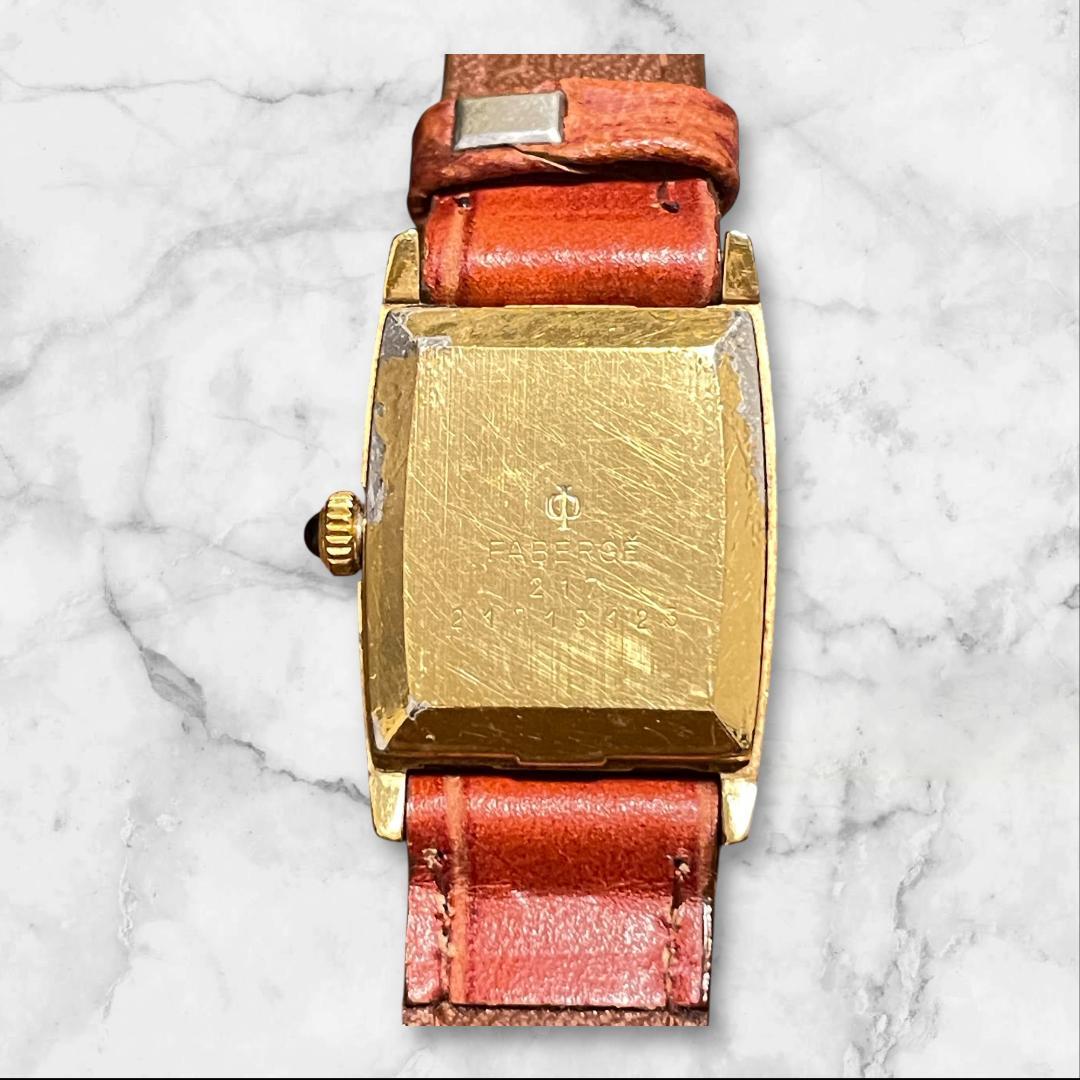 FABERGÉ ファベルジェ 腕時計 ヴィンテージ 手巻き ゴールド レザー