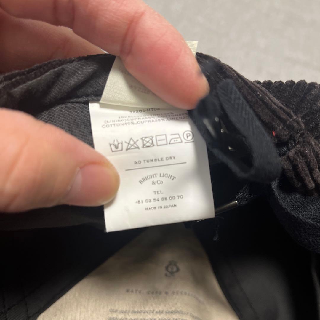 ※mookku3　OKDJOE コーデュロイ 黒 ベレー帽